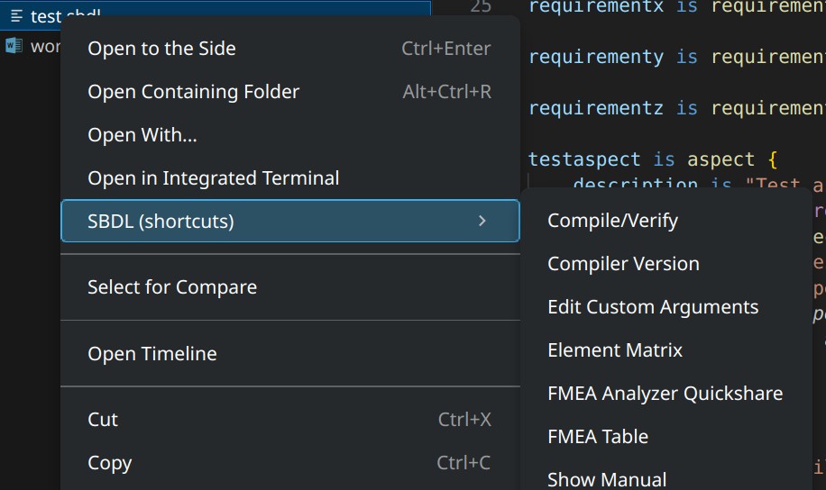 VSCode Explorer Context Menu